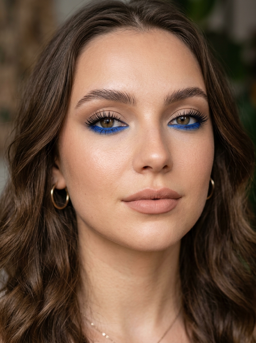 Blue Lower Lash Line als 2014 Makeup Inspiration 2026